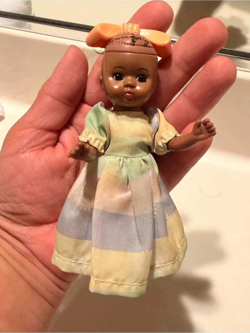Madame Alexander McDonald's 2005 Doll - African American Pastel Striped Dress M